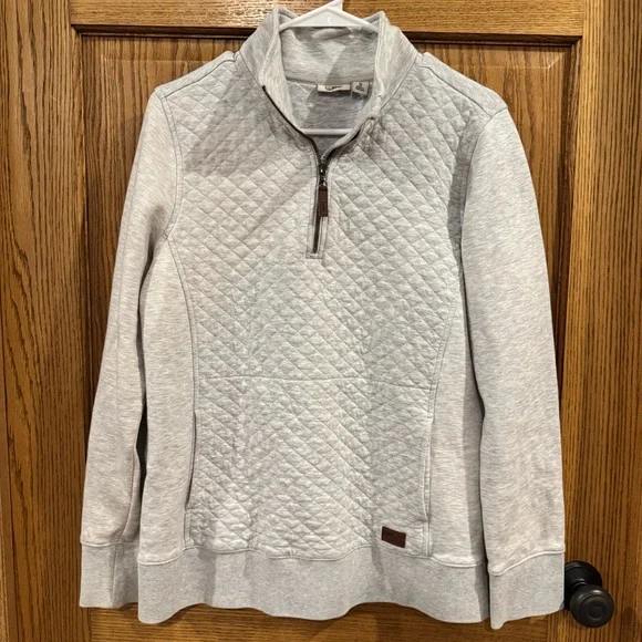 L.L. Bean Gray Quilted Sweatshirt - Picture 11 of 14